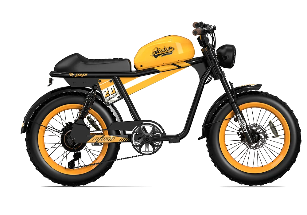 TIGER Retro Electric Bike - Moped Style, Long Range Ebike | Qiolor